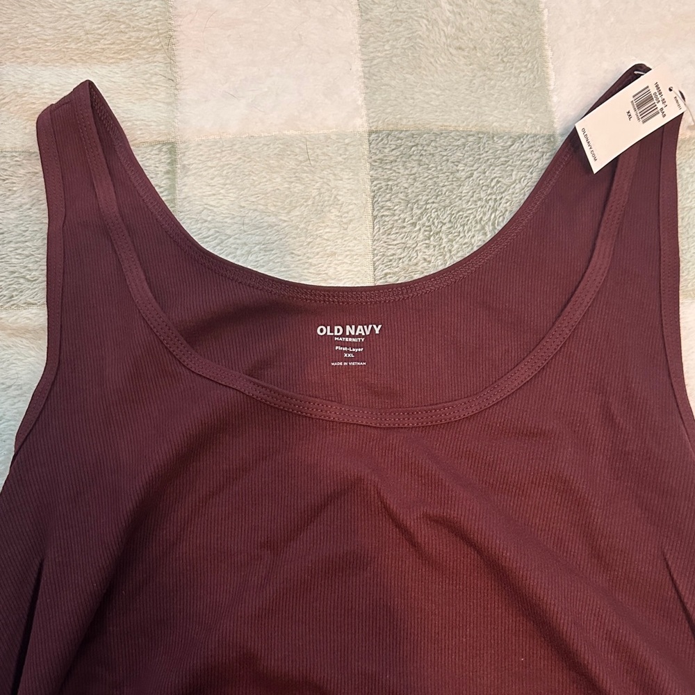 Old Navy Women's Maternity Burgundy Tank Top